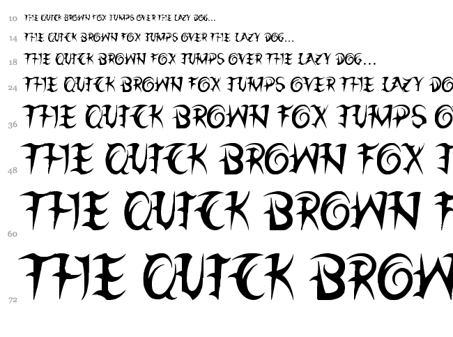 League of Ages font waterfall